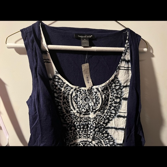 NEW— August Silk — short sleeve summer blouse - Picture 1 of 3